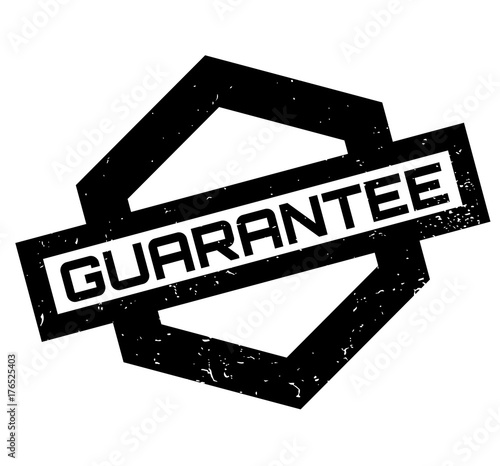 Guarantee rubber stamp. Grunge design with dust scratches. Effects can be easily removed for a clean, crisp look. Color is easily changed.