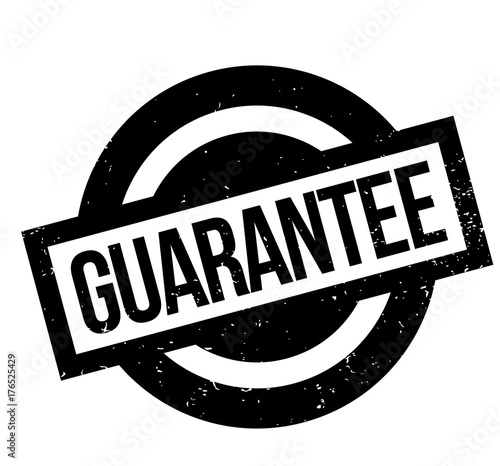 Guarantee rubber stamp. Grunge design with dust scratches. Effects can be easily removed for a clean, crisp look. Color is easily changed.