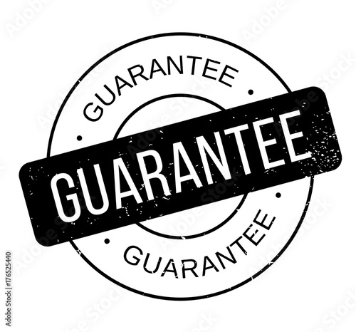 Guarantee rubber stamp. Grunge design with dust scratches. Effects can be easily removed for a clean, crisp look. Color is easily changed.