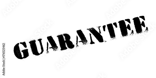 Guarantee rubber stamp. Grunge design with dust scratches. Effects can be easily removed for a clean, crisp look. Color is easily changed.