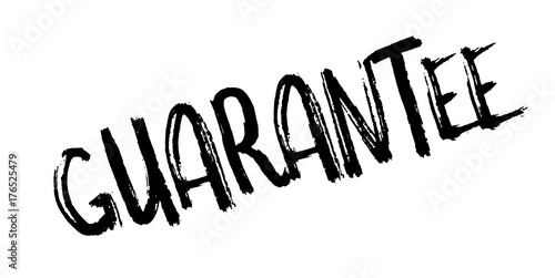 Guarantee rubber stamp. Grunge design with dust scratches. Effects can be easily removed for a clean, crisp look. Color is easily changed.