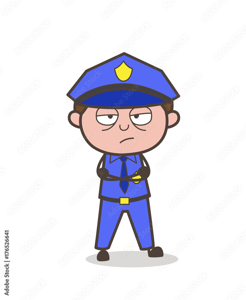 Unhappy Officer Character Unhappy Officer Character