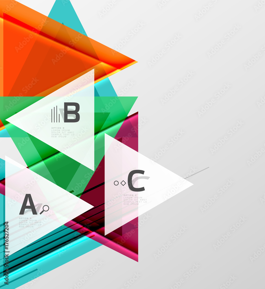 Color triangles background design Color triangles background design