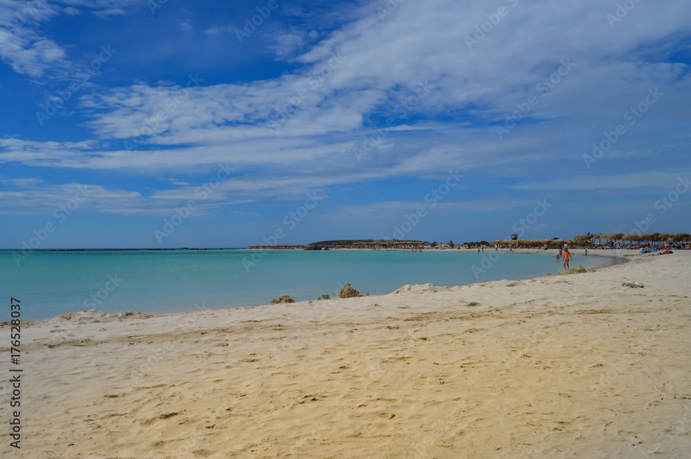 View From the sandy beach of Elafonisi