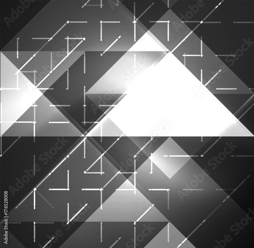 Cosmic electric background with shiny glowing plexus electricity impulses