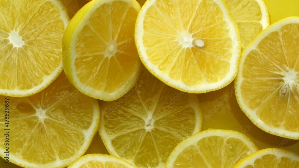 Lemon slices with mint leaf rotation background. Close-up of a delicious ripe lemon rotate and aromatic mint. Healthy food, cooking ingredient. UHD video footage. Ultra high definition 3840X2160 Lemon slices with mint leaf rotation background. Close-up of a delicious ripe lemon rotate and aromatic mint. Healthy food, cooking ingredient. UHD video footage. Ultra high definition 3840X2160