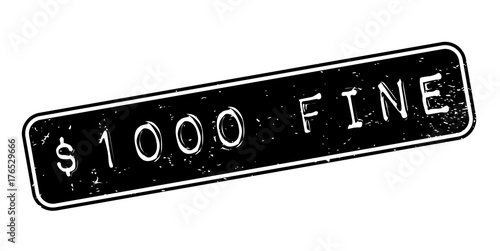 1000 Dollar Fine rubber stamp. Grunge design with dust scratches. Effects can be easily removed for a clean, crisp look. Color is easily changed.