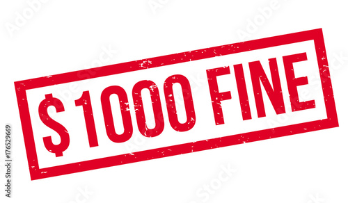 1000 Dollar Fine rubber stamp. Grunge design with dust scratches. Effects can be easily removed for a clean, crisp look. Color is easily changed.