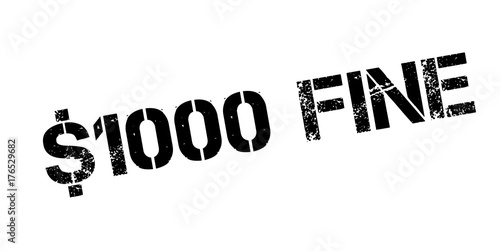 1000 Dollar Fine rubber stamp. Grunge design with dust scratches. Effects can be easily removed for a clean, crisp look. Color is easily changed.