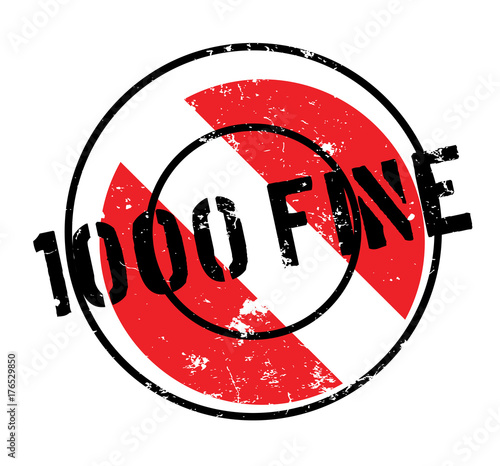 1000 Dollar Fine rubber stamp. Grunge design with dust scratches. Effects can be easily removed for a clean, crisp look. Color is easily changed.