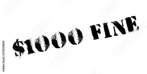 1000 Dollar Fine rubber stamp. Grunge design with dust scratches. Effects can be easily removed for a clean, crisp look. Color is easily changed.