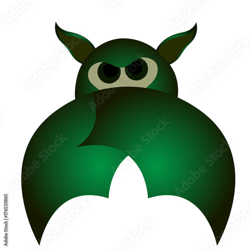 Isolated halloween bat on a white background, Vector illustration