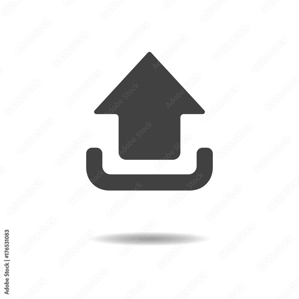 Upload icon - simple flat design isolated on white background, vector Upload icon - simple flat design isolated on white background, vector