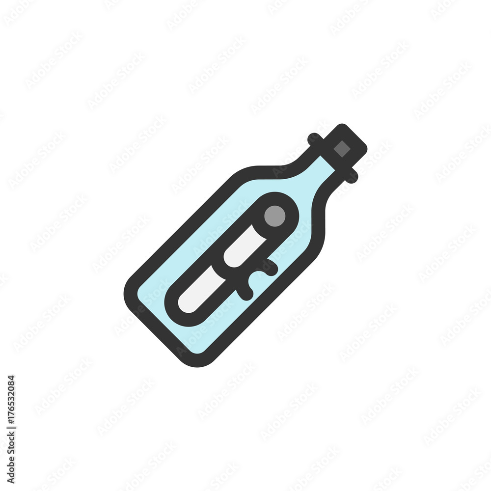 Communication Filled - Message in the Bottle Icon Communication Filled - Message in the Bottle Icon