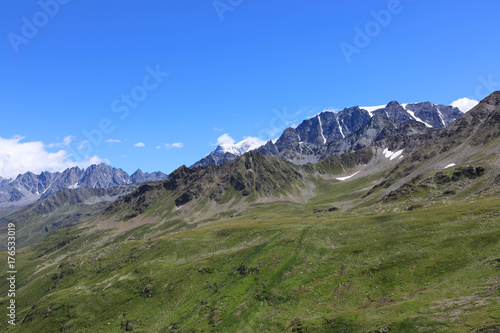 Wallpaper Mural The great St. Bernhard Pass on the border between Switzerland and Italy. Torontodigital.ca