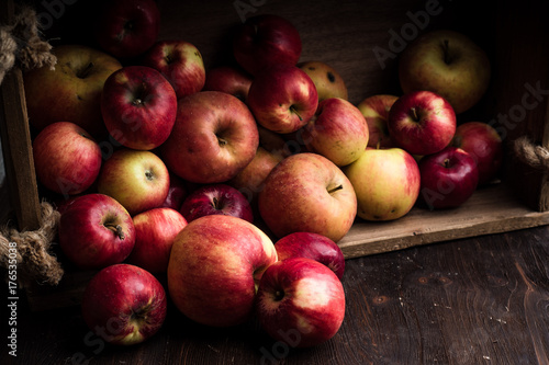 Äpfel in Holz Kiste