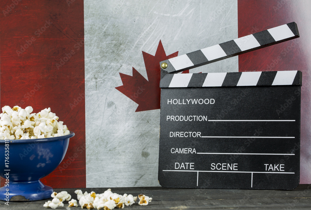 Fototapeta premium Canada Cinema Concept and Pop corns