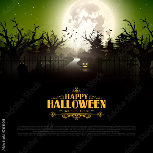 Halloween gloomy forrest