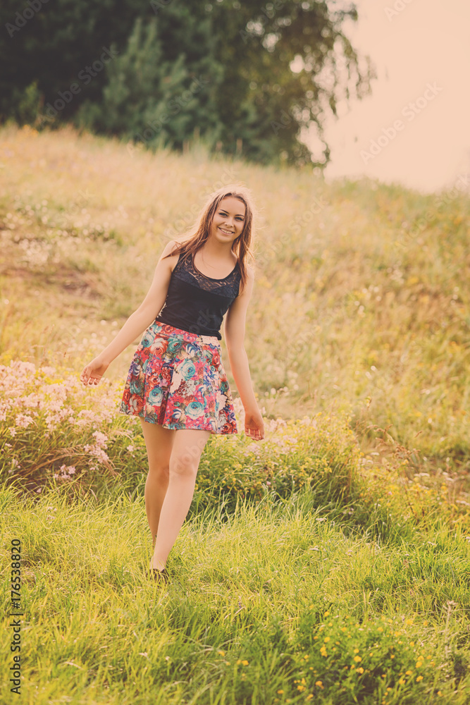 Photography of a young smiling beautiful girl Photography of a young smiling beautiful girl