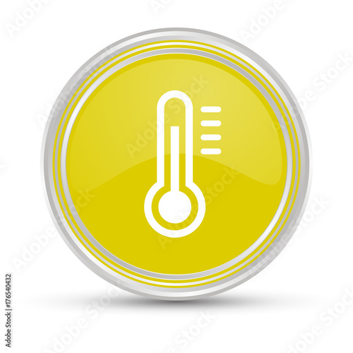 Gelber Button - Thermometer - warm