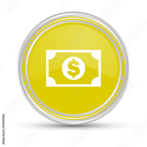 Gelber Button - Geldschein - Dollar
