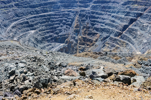 Copper ore quarry / The picture was taken in Russia, in Bashkortostan, in Sibai photo