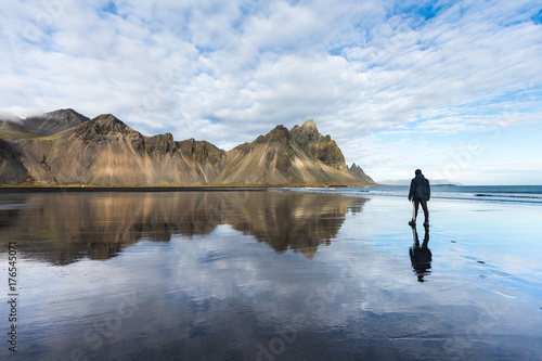 Stokksnes reflection person