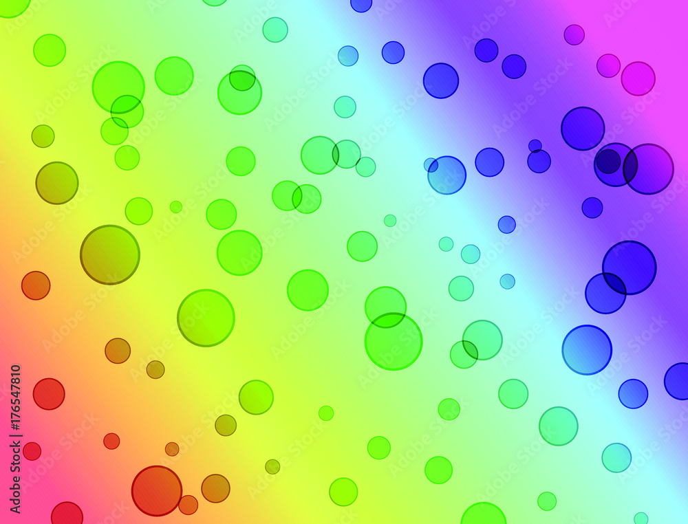 rainbow gradient bright spot circles abstract background