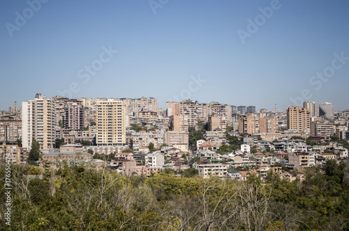 Yerevan, Armenia - October 8, 2017: Soviet and modern residential buildings in Yerevan, Armenia