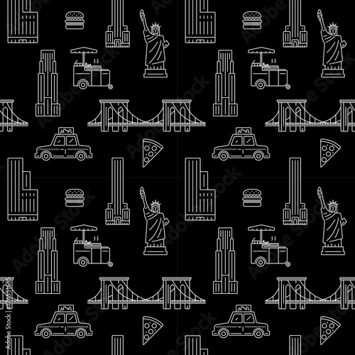 New York City seamless vector pattern