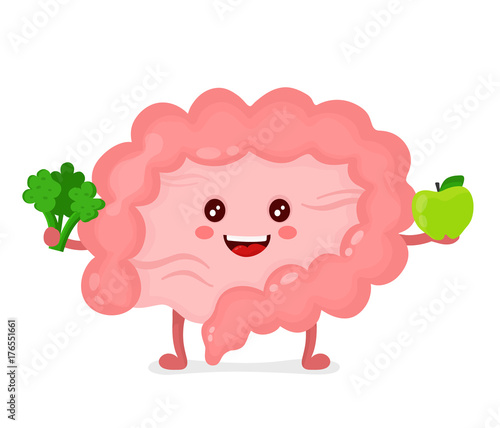 Strong healthy happy Intestine character 