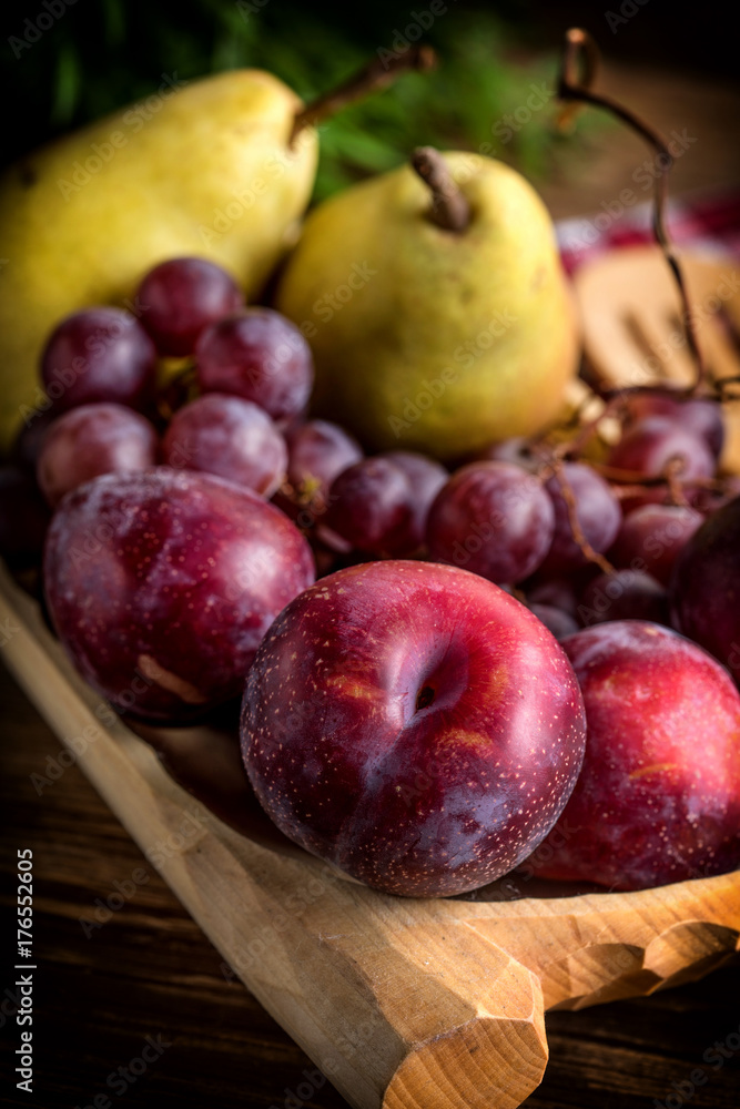 Ripe fruit from the home garden. Ripe fruit from the home garden.