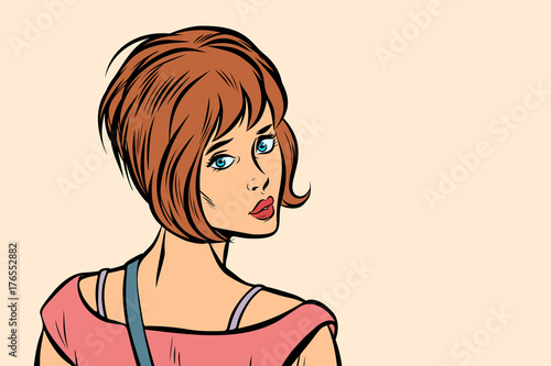 Woman looking back over shoulder