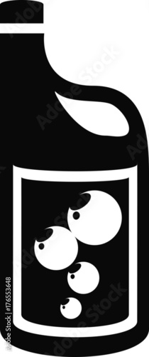 Soap Jug with Plastic Handle - Soap Bubbles Label