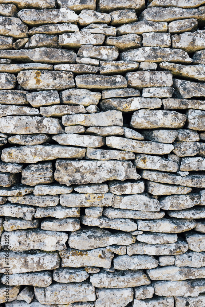 Detail of medieval stone wall, Provence, France Detail of medieval stone wall, Provence, France