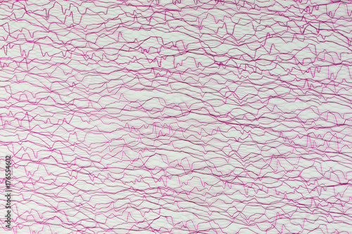 Canvastavla background of pink net fabric on white