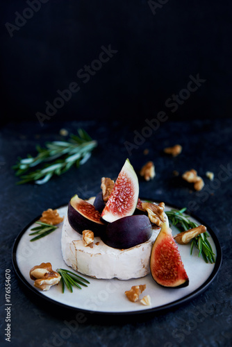 Fig and cheese appetiser photo