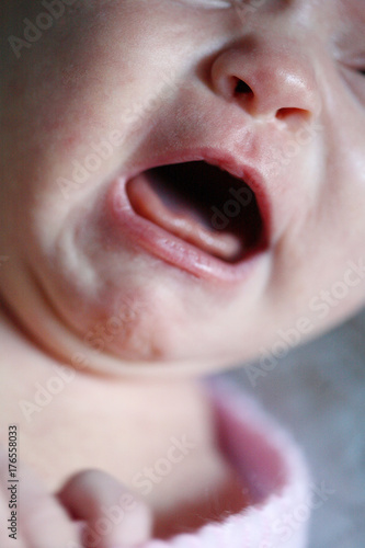 Close Up Of Crying Baby's Mouth