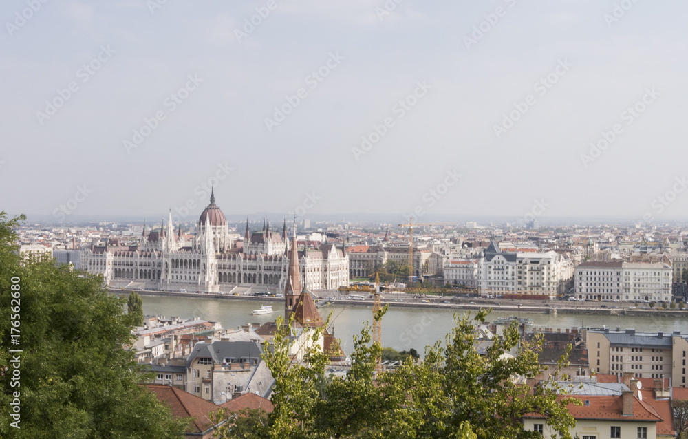 Danube River and Hungarian Parliament Building,