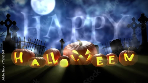 Halloween Pumpkins are on the Graveyard