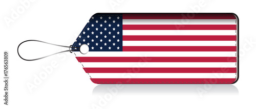 USA flag label for President, Made in United States, United states of America emoji flag logo