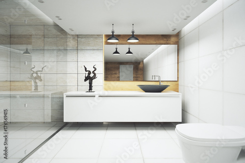 Wallpaper Mural Modern bathroom interior Torontodigital.ca