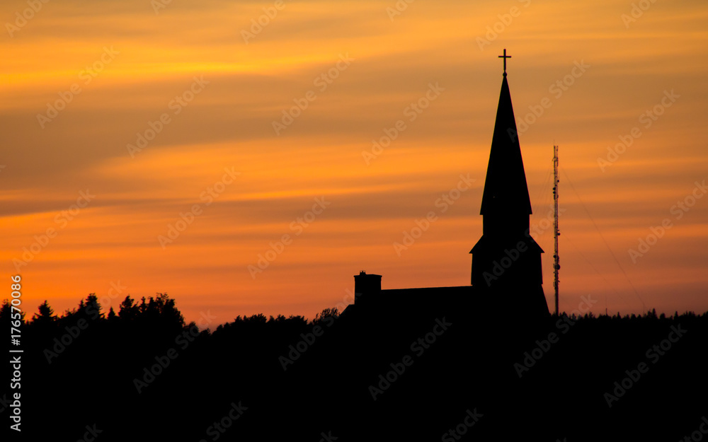 Obraz premium Church silhouette