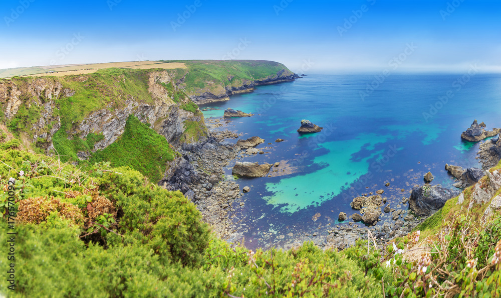 Popular Heritage Coast Atlantic ocean, Cornwall, England, UK