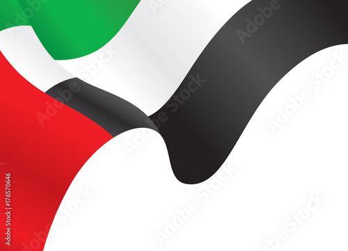 UAE waving flag background, Vector Illustration