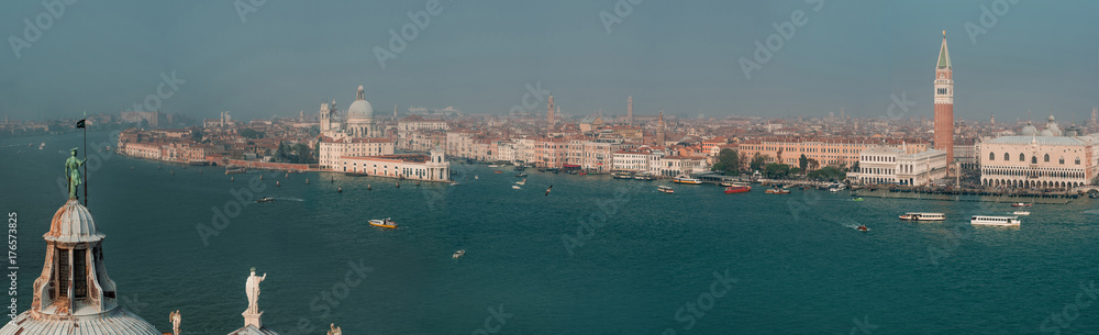 Panorama from the bell tower San Giorgio Maggiore, Venice, Italy