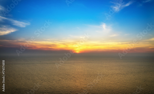 seascape on sunset time from view point
