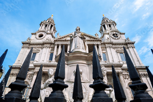Statue of Queen Anne outside St Paul's Cathedral, London