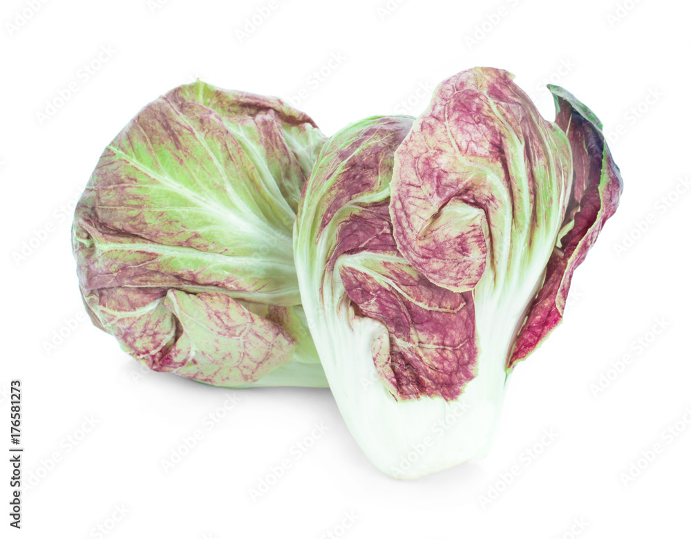 Fototapeta premium Radicchio, red salad isolated on white background