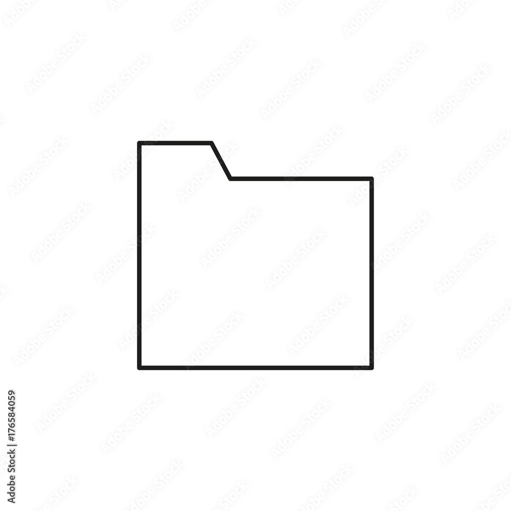 simple folder linear icon simple folder linear icon